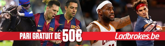 Pari gratuit de 50 euros sur Ladbrokes